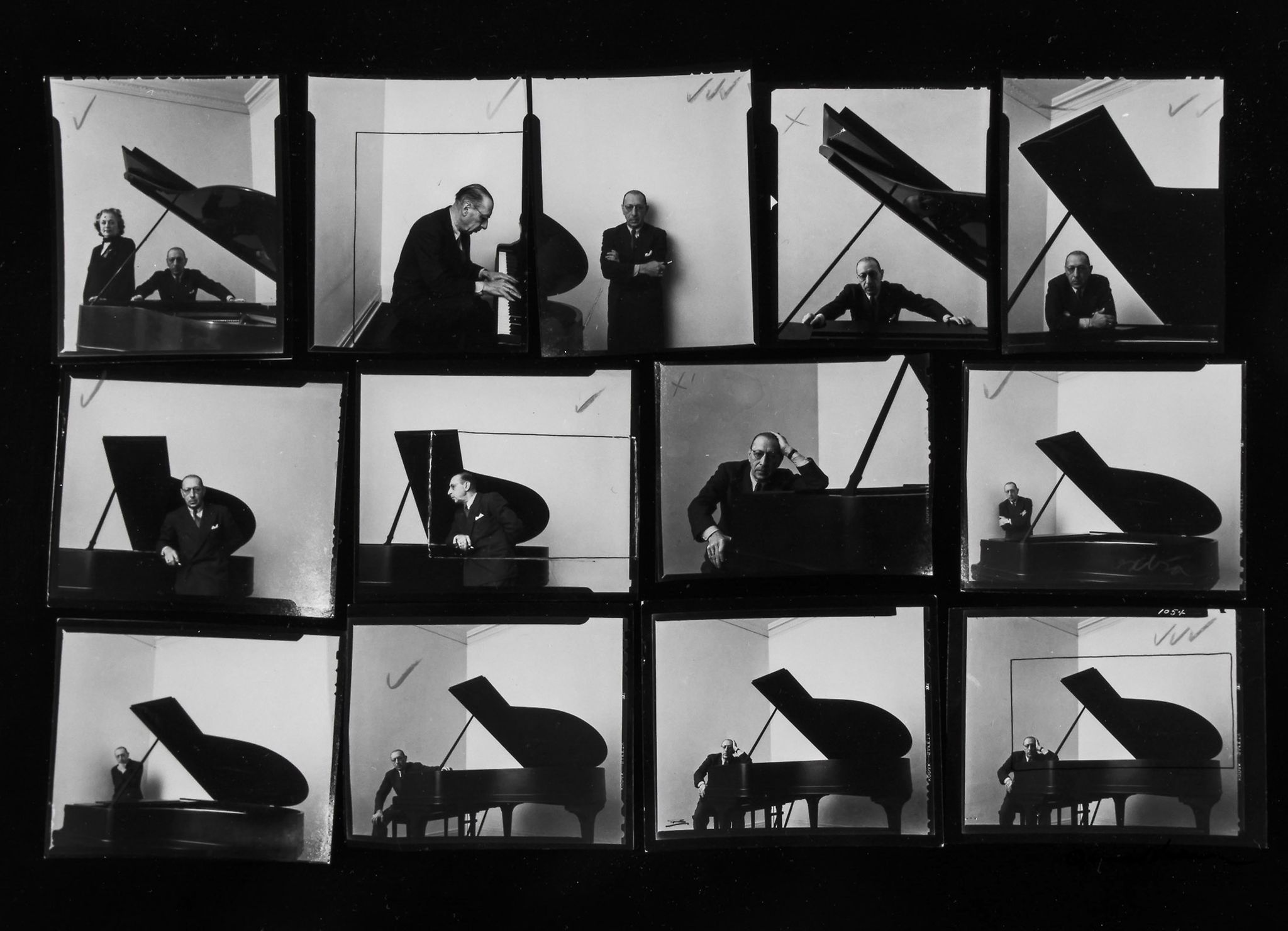 Igor Stravinsky contact sheet